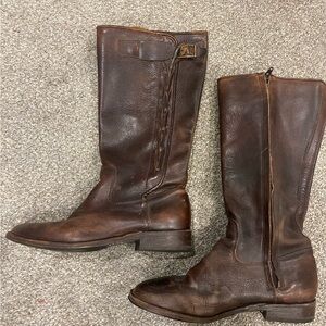 BED|STU Brown Leather Riding Boots